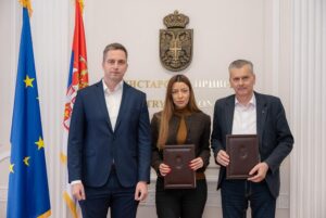 Predsednik Opštine Čajetina, Milan Stamatović i ministarka privrede Andrijana Mesarović